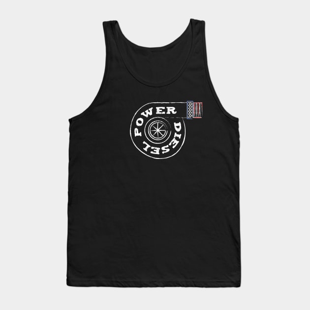 Diesel Power USA Flag Turbo Tank Top by almostbrand